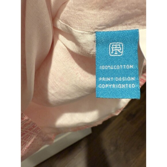 Tori Richard Women’s Dress Size 2 Pink Resort Embroidered V-Neck Hawaiian - Picture 3 of 4